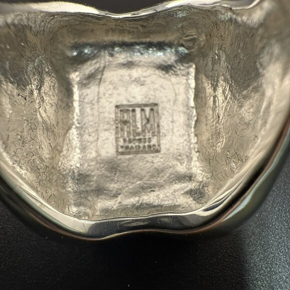 RLM Ring Robert Lee Morris Tablet Rectangle Modernist Bronze Bold QVC size 10 - Picture 9 of 14